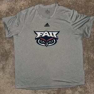 Adidas Florida Atlantic (FAU) FAU Owl Logo Grey T-Shirt XXL